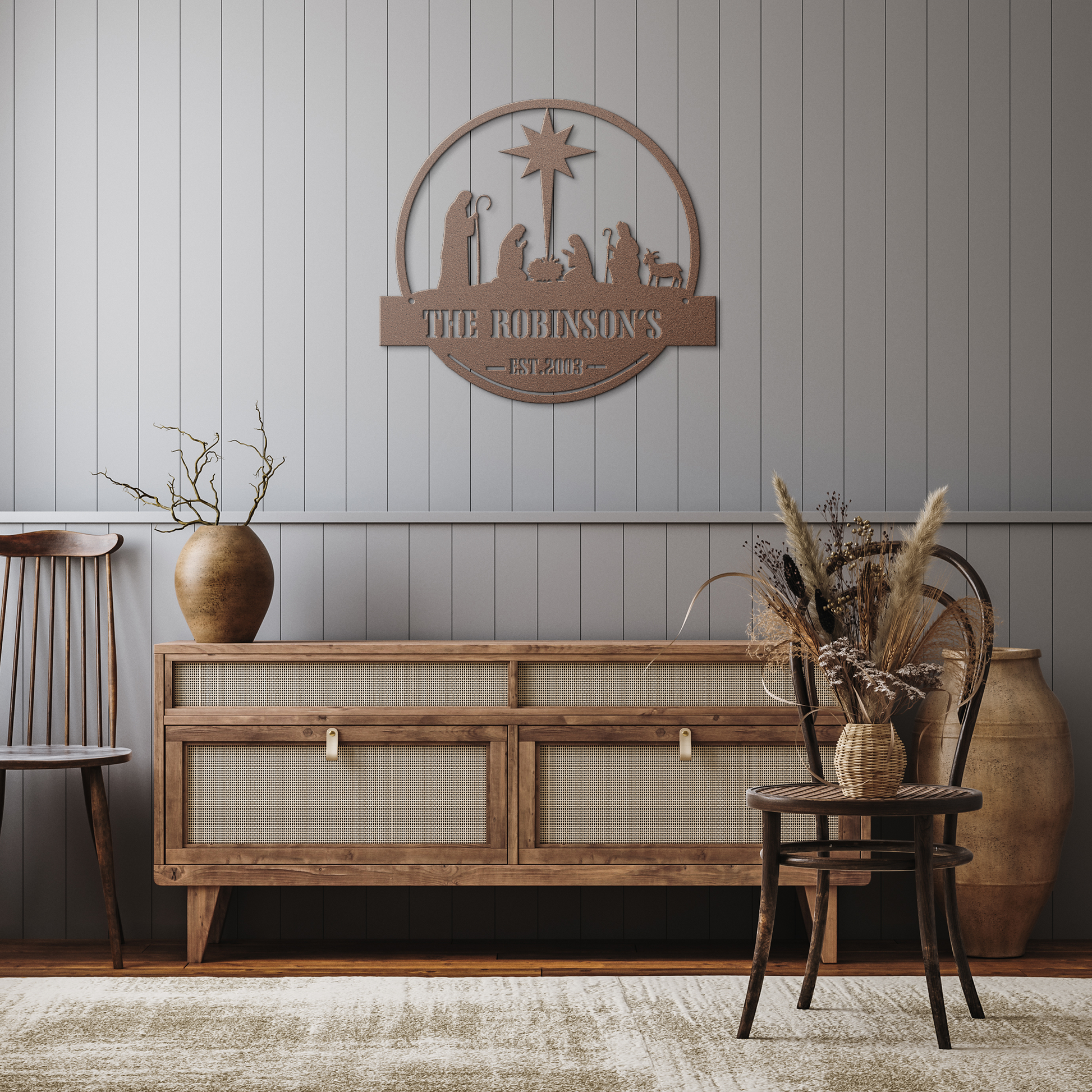 A_Child_is_Born_Copper_Rustic_Hallway_Mockup.png
